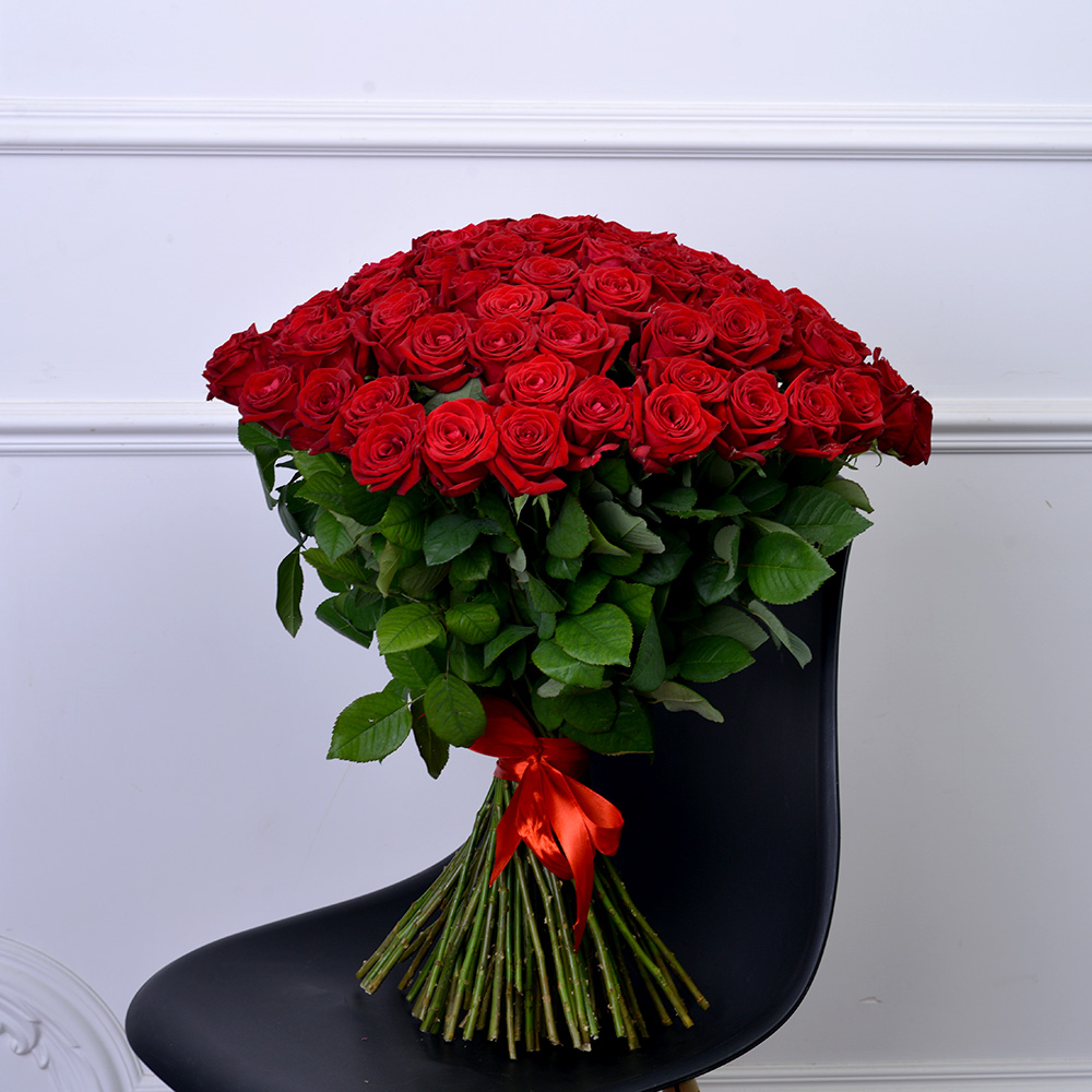 75 красных роз Premium 60 см 75 красных роз Premium 60 см